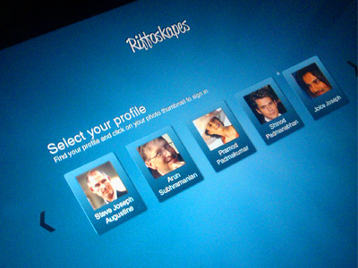 Group profile page for an iPad Application application interface ipad user