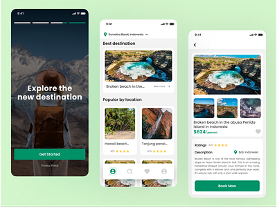 Travel service - mobile app app app design holiday mobile design mobile ui tourism travel travel app travel service trip ui uiux