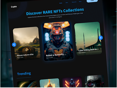 NFT Landing page Dark-mode