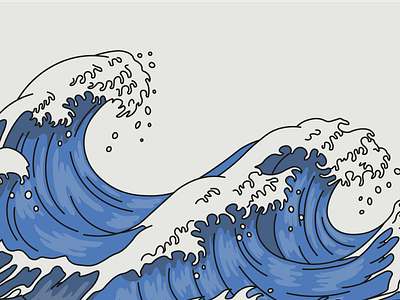 Big Wave design graphic design illustration nft vector