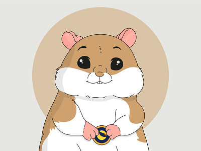 Crypto hamster crypto design flat graphic design hamster illustration nft vector