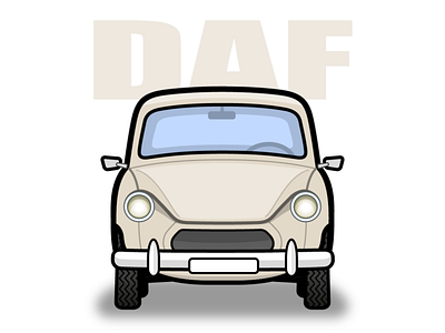 DAF car design icon illustration