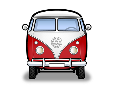 VW Transporter bus car icon illustrator volkswagen