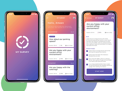 My-survey app design