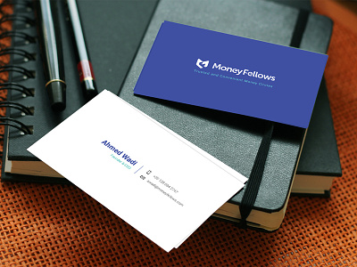 Clean and minimal Business card design business and finance business card card design digital fin tech finacial money