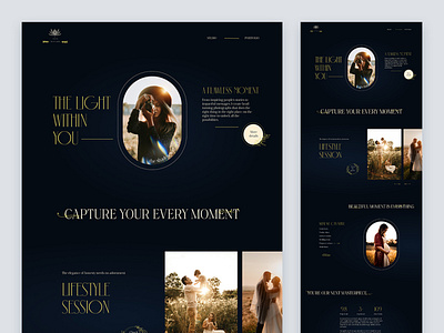 Seasons Photography Landing Page design graphic design photography ui webdesign