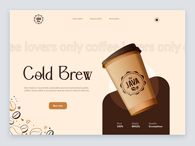 Java Coffee Shop design graphic design illustration motion graphics ui ux