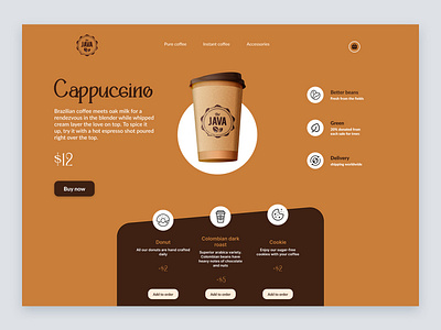Java Coffee shop - Product branding design graphic design illustration motion graphics ui ux