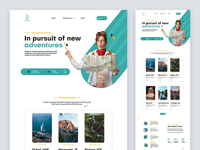 Travels landing page branding design figma graphic design motion graphics travel travel agency ui uidesign webdesign