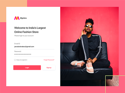 Myntra Login Page Redesign