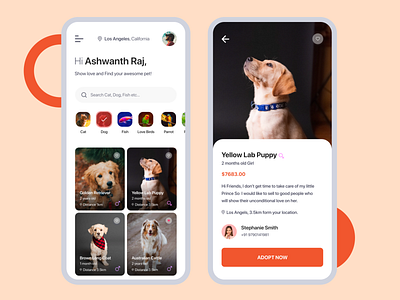 Pet card card ui mobile design mobile ui pet pop up ui