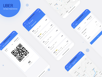 UBER For Public Transportation card ios x map mobile mobile app design payment qr scan route uber uidesign ux