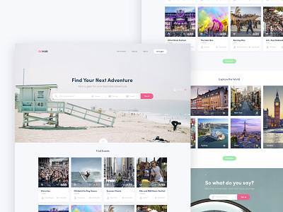 Landing Page landing page search shared economy travel ui ux web web design website