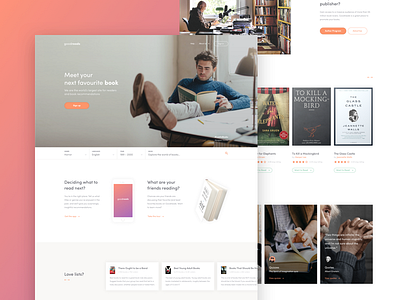 Daily UI #4 - Goodreads Landing page
