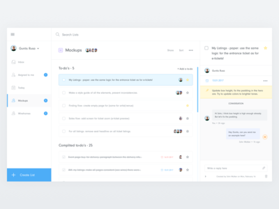 Daily UI #7 - To-Do List Dashboard by Guntis Rusa - Dribbble