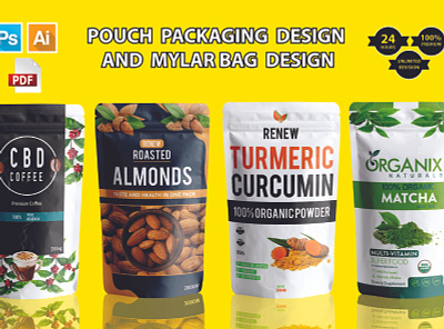 Pouch Design bag food label food packaging graphic design label design mylar bag packaging design pouch pouch design pouch label product label design
