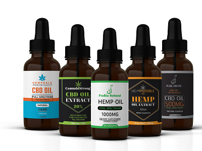 CBD LABEL DESIGN branding cannibis design cbd cbd oil label design design graphic design label design logo oil label packaging design product label design