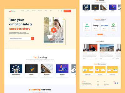 Education & Learning Landing page