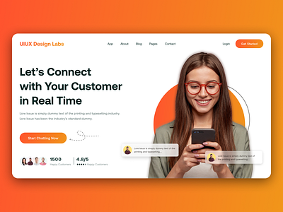 Chat app landing page