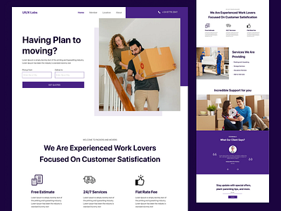 Packers and Mover Website Design