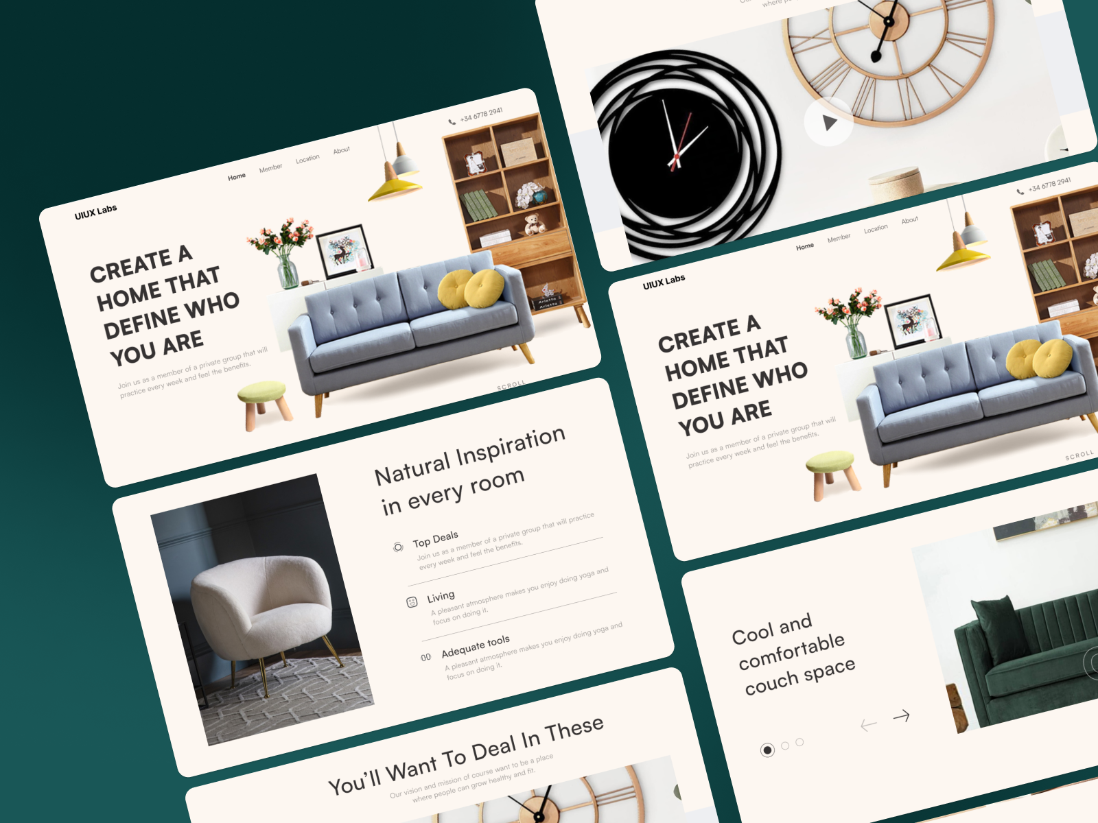 Furniture site Design Landing Page by The Creative Angle on Dribbble