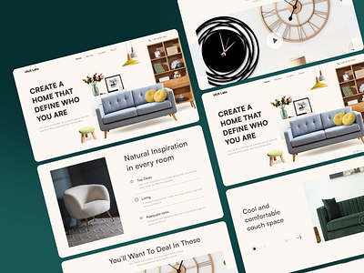 Furniture Website Design | Landing Page couch design ecommerce etsy figma design furniture homepage landing page modern table uiuxlabs website