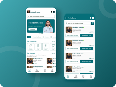 Medical App: Doctors appointment app appointment booking doctor health app healthcare interection medical medical app medicare medicine medtech mobile patient pharma product design saas scheduling ui ux