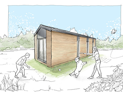 Mobile Cabin Project Sketch Visualization