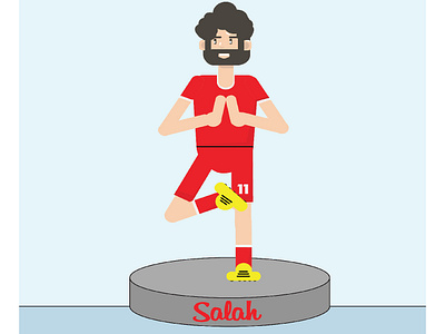 salah sketch character character design egypt football mo salah player salah vector vectorart yoga pose