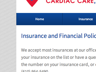 Advanced Cardiac Care Website typography ui web design