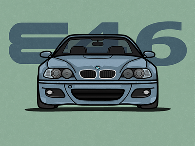 BMW M3 E46 auto bimmer bmw car e46 illustration m3 rebound speed sport