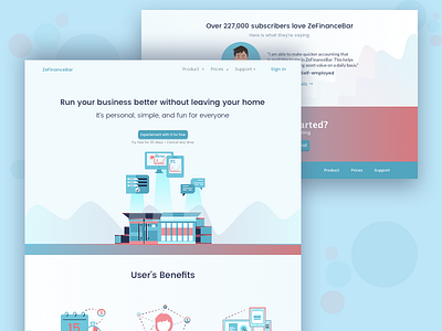 ZeFinanceBar Landing Page