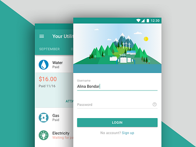 Public utility mobile app android application flat google materialdesign mobile project public ui utility