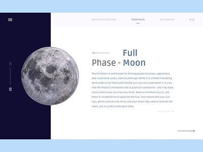 Moon Phases Flow animation explore figma iterations moon motion design nasa phases planet product design product designs universe webdesign