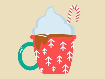 Learning Graphic Design: Day 2 branding christmas christmas mug christmas tree cocao design graphic design graphics icon illustration logo mug vector