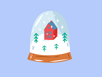 Learning Graphic Design: Day 3 branding christmas christmas spirit design globe graphic design house icon illustration logo snow snow globe typography vector