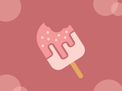 Learning Graphic Design: Day 5 bite branding circles design graphic design ice cream icon illustration logo pink summer typography vector