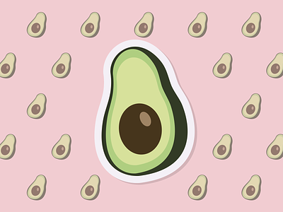 Learning Graphic Design: Day 11 avocado branding design graphic design green icon illustration logo sticker typography vector