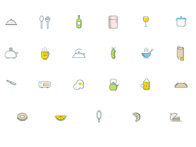 Kitchen icon set -