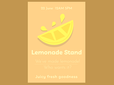 Design of a poster branding colour design graphic design icon illustration lemonade logo poster summer typography vector