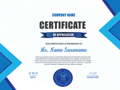 Certificate Design certificate design corporate design corporate identity print design