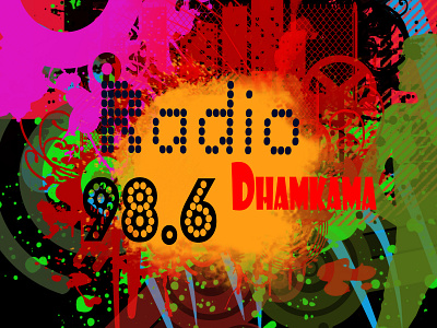 Radio Dhamaka promotion poster art poster a day poster art radio poster
