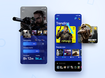 PlayStation Store Redesign app application design entertainment game games interface ios mobile playstation sony statistic store ui ux