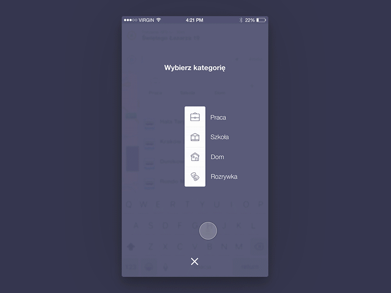 Select category animation animation app application category design interface iphone ui ux