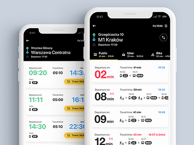 Route list app application design interface ios iphone route train tram transport ui x