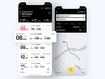 Search Route app design interface ios iphone mobile route search train tram transport ui