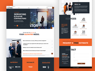 Download Elevator Landing Page Design Concept By Balvant Ahir On Dribbble