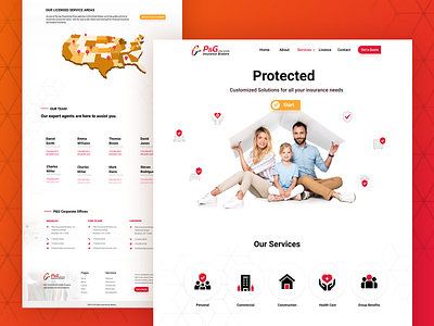 insurance company Landing Page Design building construction cover family figma group health healthcare homepage insurance insurance homepage insurance landingpage landing page design landingpage presonal protect ui ux wireframe