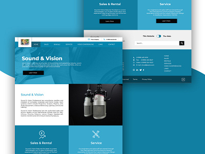 Home page Design for Sound&Vision home page design template theme