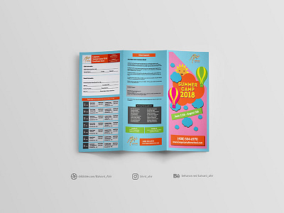 Trifold Brochure Design For Summer Camp 2018